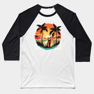 Retro Cat Shirt Baseball T-Shirt